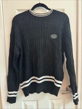 WILSON TENNIS CLUB Cable Crew Sweater Mens/Unisex Size Small